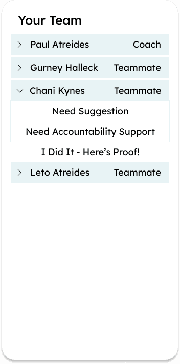 improof team management feature
